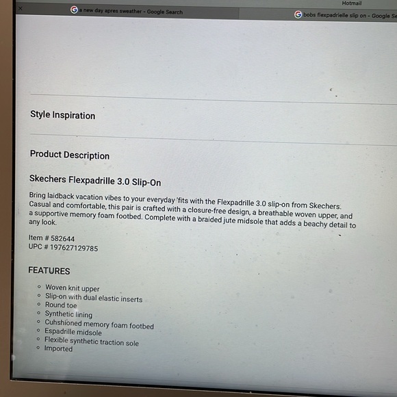 Bobs Memory Foam Stripe Skechers Flexapadrille Size 8 Gently Worn Like New - Picture 10 of 10